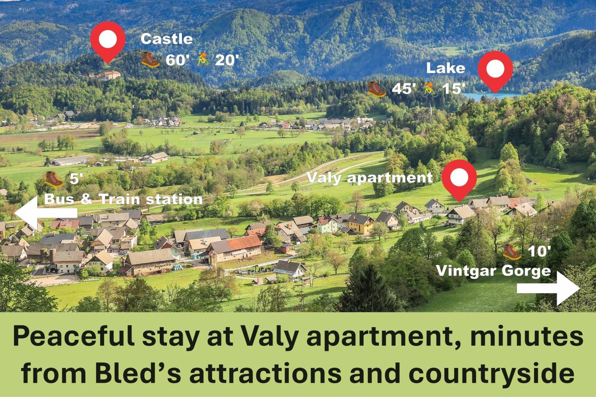 Apartment Valy - Free Bikes, Relaxing Terrace & Near بليد المظهر الخارجي الصورة